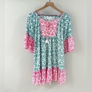 Piyama Pink & Blue Paisley Nightgown Size XS